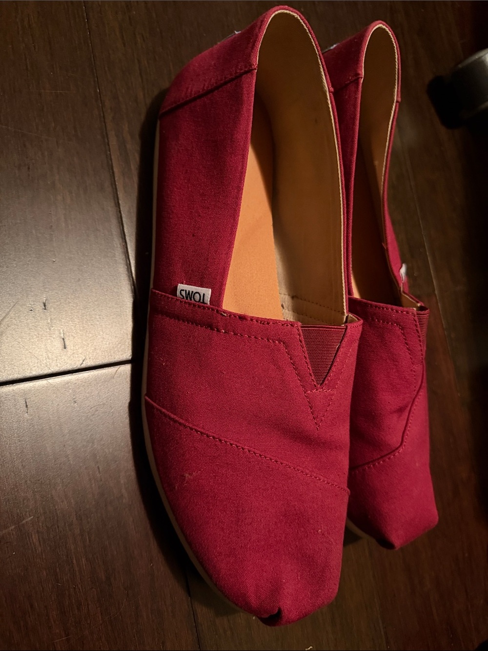 Toms slip-on casual flats in wine red - Picture 2 of 2